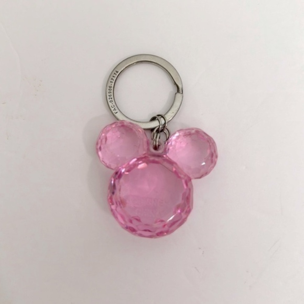 Disney pink crystal Mickey Mouse Keychain